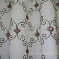 hand embroidered curtain with purple flower